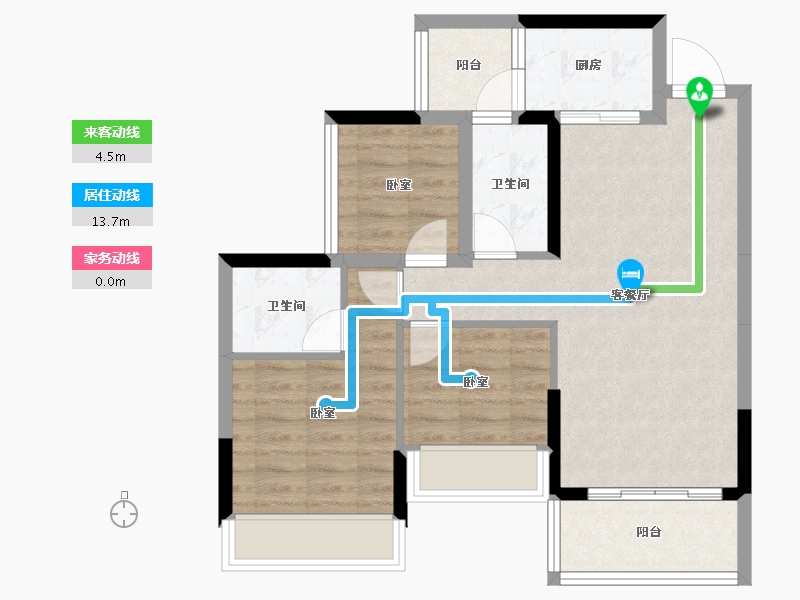 广东省-江门市-联合高峰汇-69.21-户型库-动静线