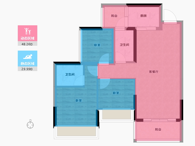 广东省-江门市-联合高峰汇-69.21-户型库-动静分区