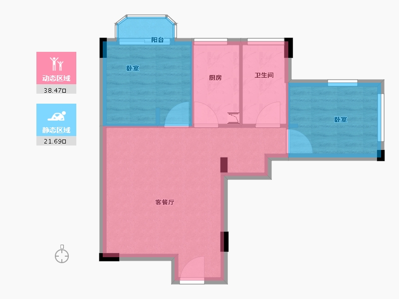 广东省-广州市-实地•紫薇公馆-54.00-户型库-动静分区