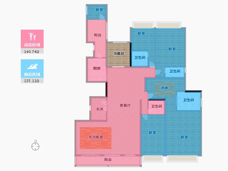 广东省-佛山市-海骏达宫馆-263.69-户型库-动静分区