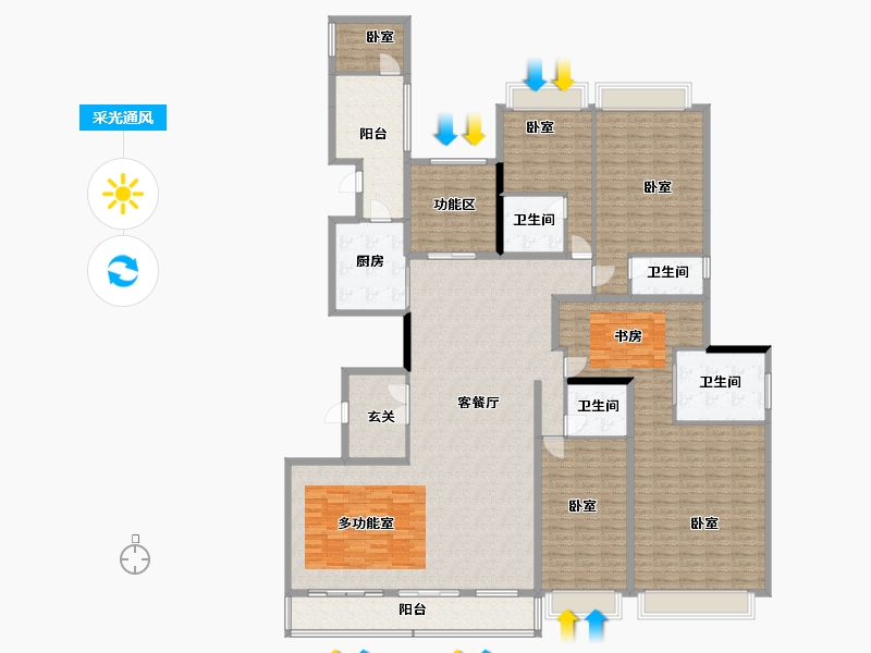 广东省-佛山市-海骏达宫馆-263.69-户型库-采光通风