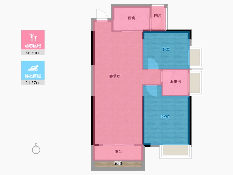 湖南省-衡阳市-星善·九龙台-63.14-户型库-动静分区