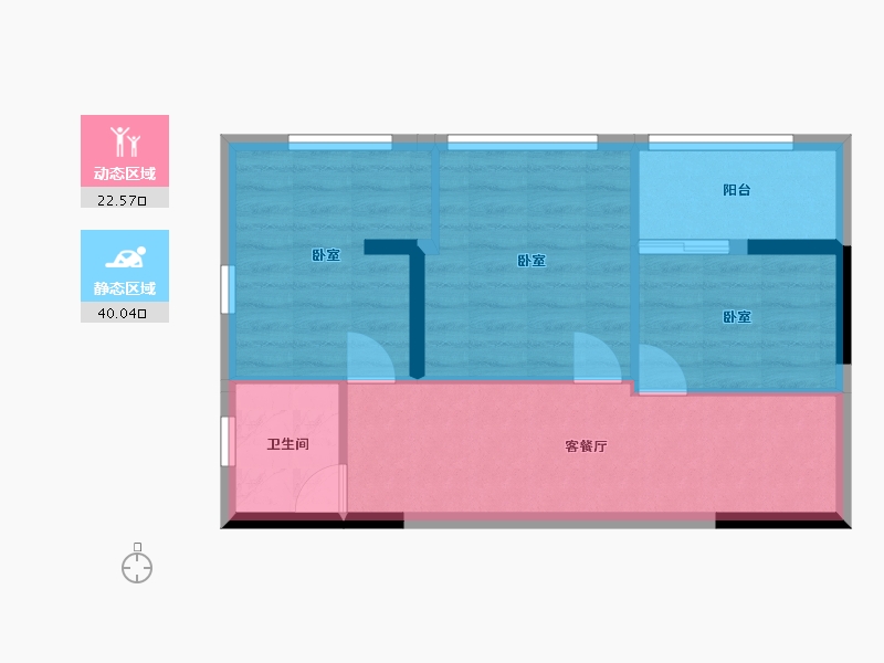 湖北省-孝感市-紫台·壹号公馆-55.87-户型库-动静分区