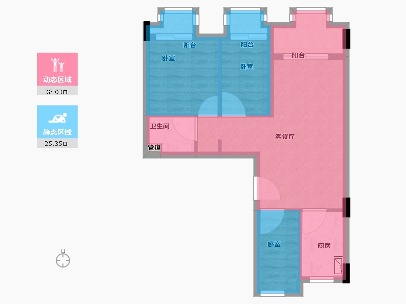 广东省-广州市-实地•紫薇公馆-55.92-户型库-动静分区