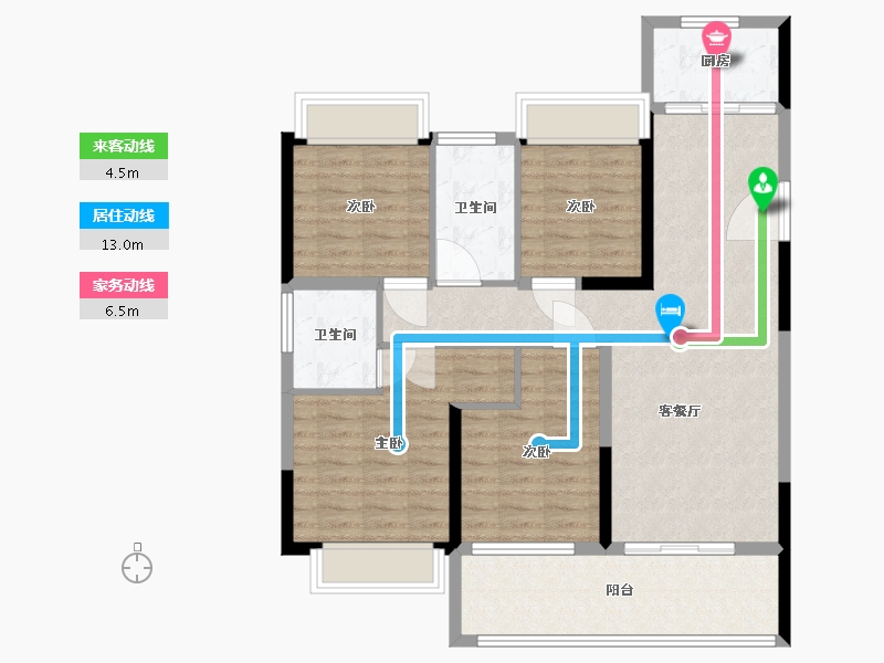 安徽省-蚌埠市-和顺静天府-101.00-户型库-动静线