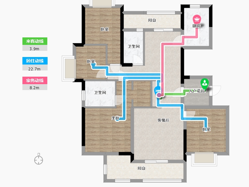 湖北省-武汉市-恒瑞上城-110.84-户型库-动静线