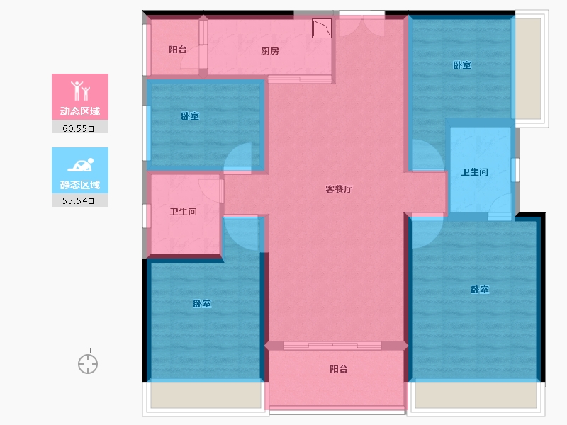 广东省-广州市-金茂绿岛湖-103.00-户型库-动静分区