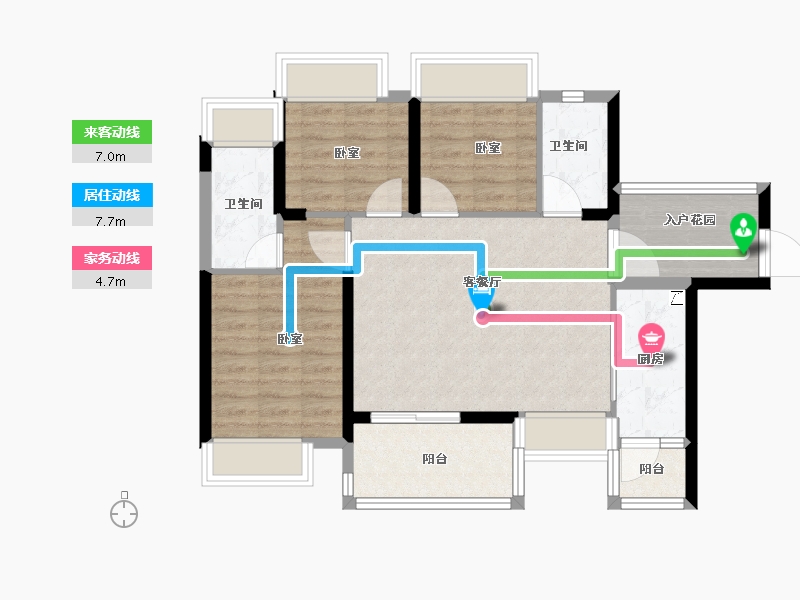 广东省-江门市-新会富力英皇金禧花园-78.00-户型库-动静线