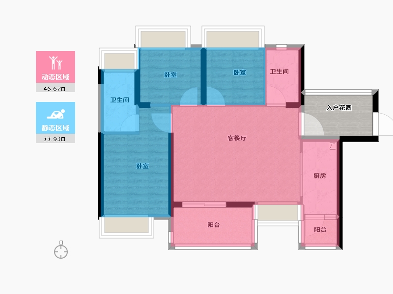 广东省-江门市-新会富力英皇金禧花园-78.00-户型库-动静分区