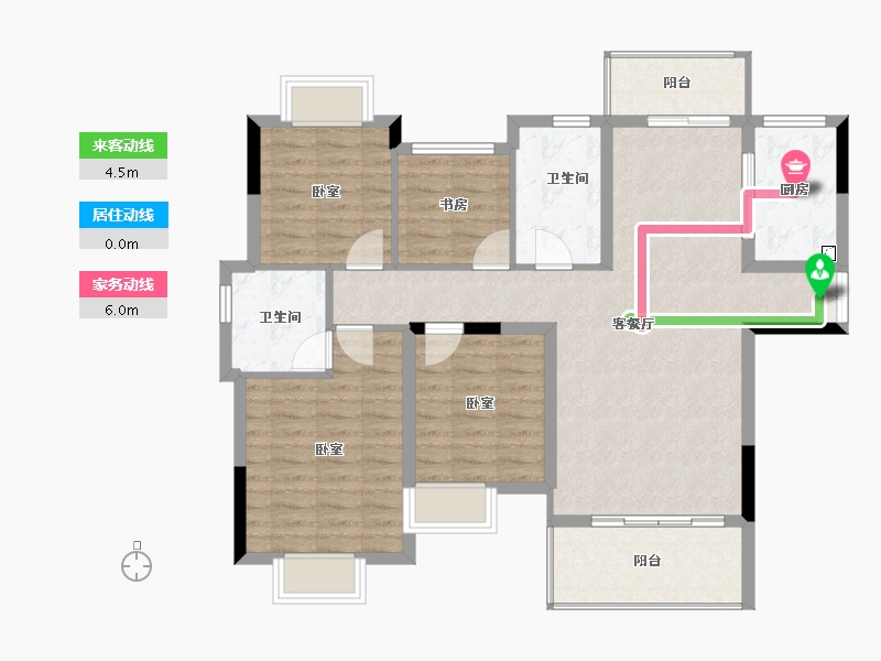 湖北省-宜昌市-东城雅郡-100.17-户型库-动静线