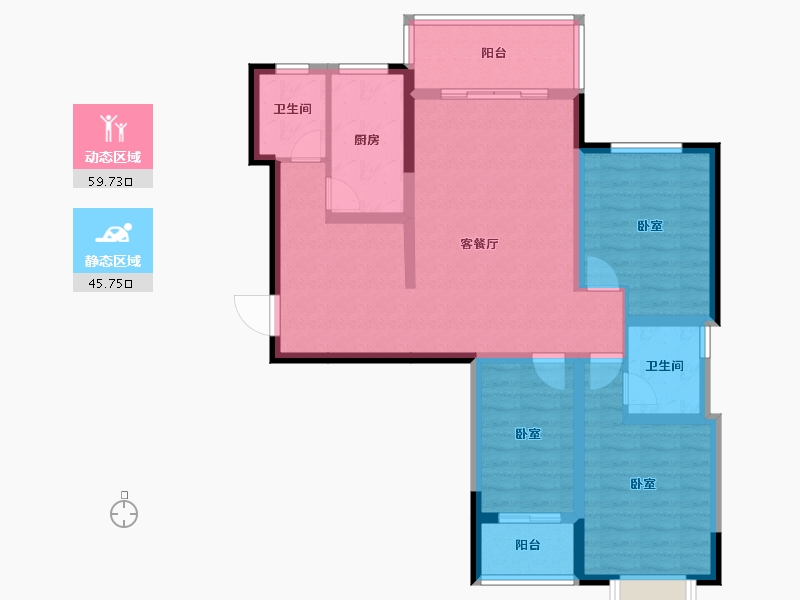 湖北省-荆州市-合汇·公园天下-93.58-户型库-动静分区