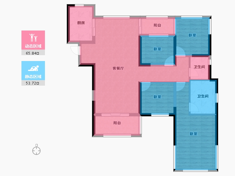 湖北省-黄冈市-蕲春府-106.50-户型库-动静分区