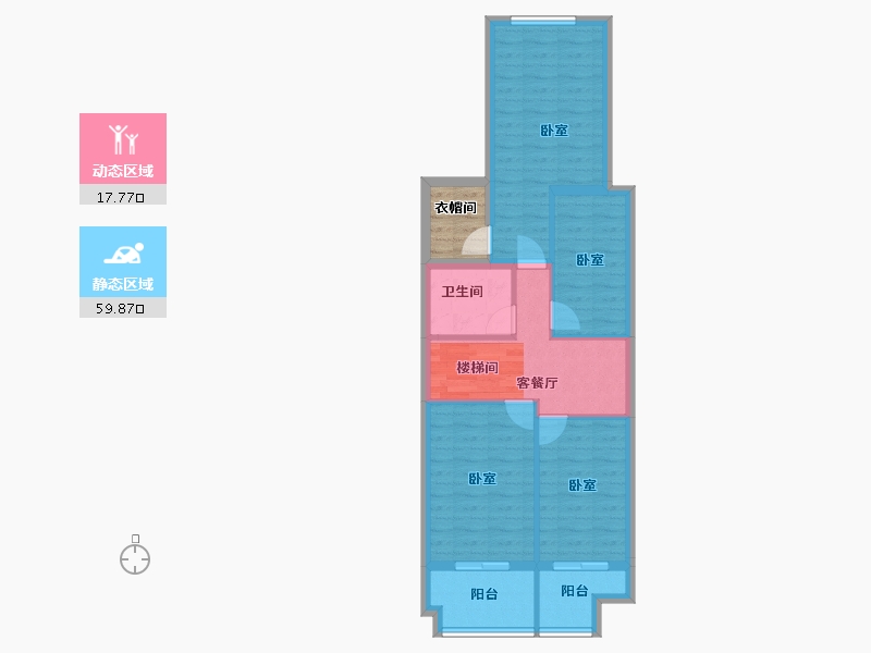 湖北省-孝感市-紫台·壹号公馆-72.33-户型库-动静分区