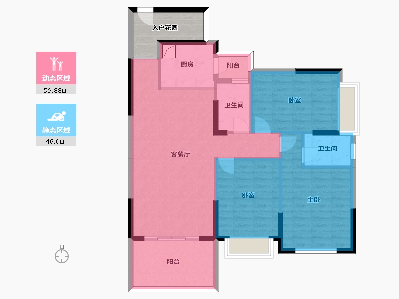 广东省-惠州市-博雅花园-101.48-户型库-动静分区