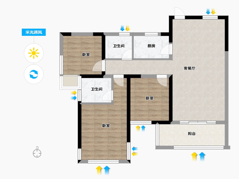 湖北省-黄冈市-蕲春府-83.15-户型库-采光通风