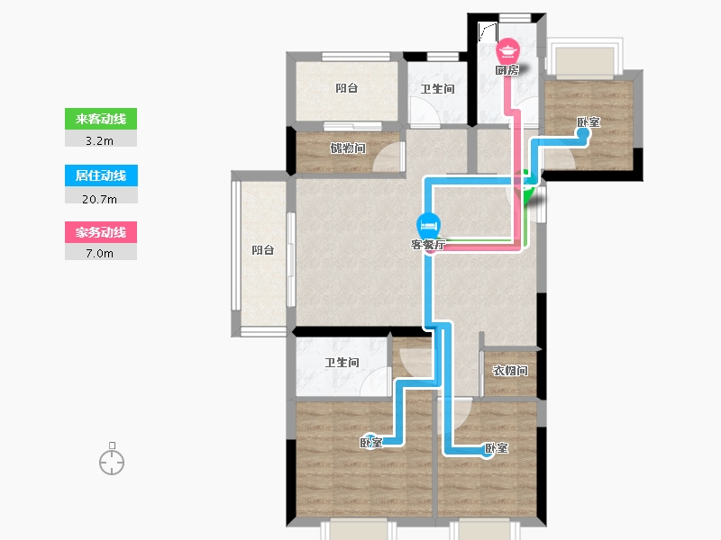 湖北省-孝感市-金辉城-82.22-户型库-动静线