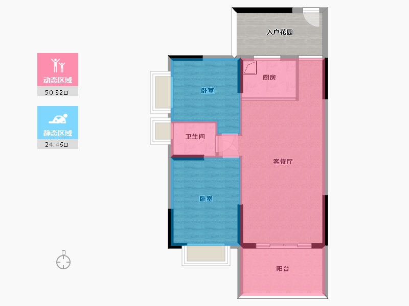 广东省-惠州市-博雅花园-76.09-户型库-动静分区