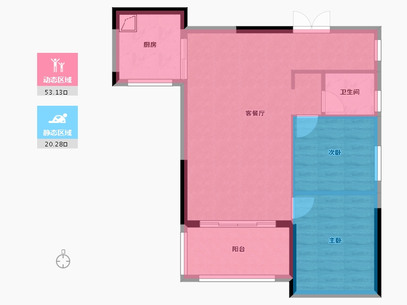 湖南省-湘潭市-湘潭东方明珠-66.32-户型库-动静分区