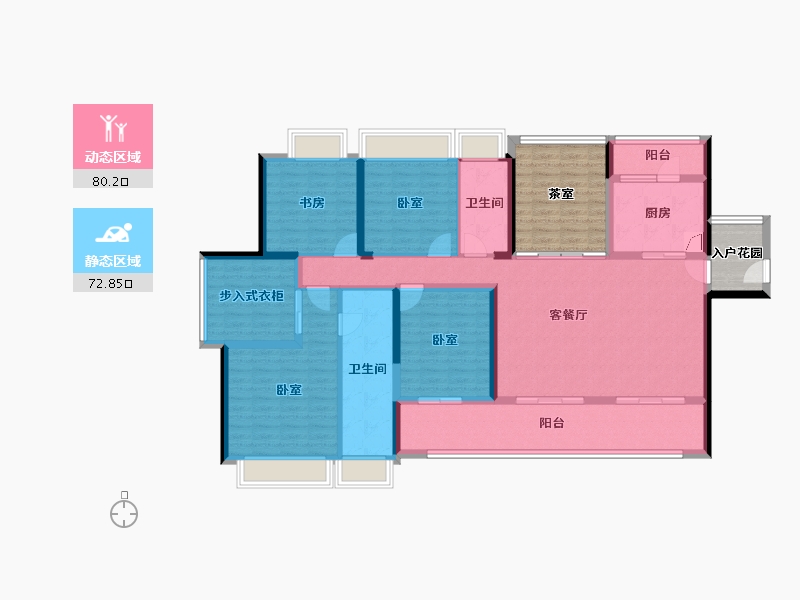 广东省-惠州市-中洲中央公园-153.01-户型库-动静分区