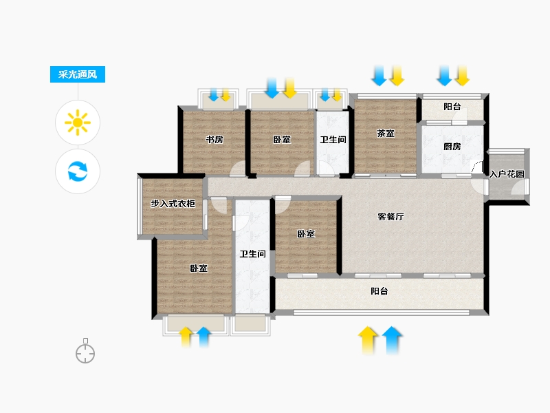 广东省-惠州市-中洲中央公园-153.01-户型库-采光通风