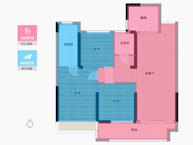 湖北省-武汉市-兴华尚都国际二期-82.03-户型库-动静分区