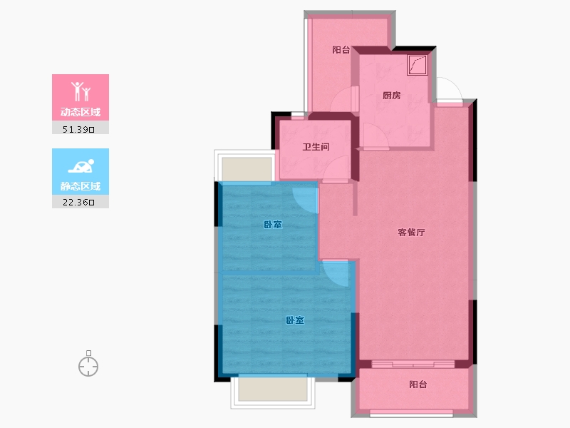 广东省-佛山市-通号天聚广场-65.25-户型库-动静分区