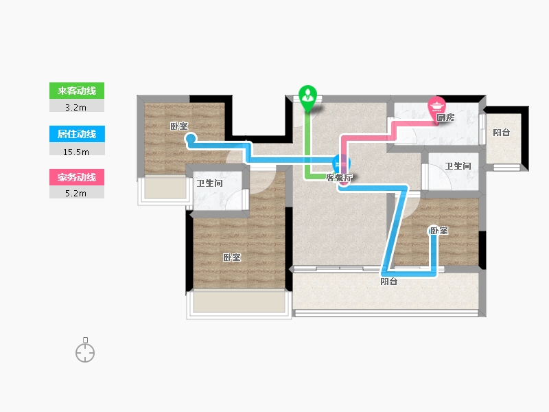 广东省-湛江市-飞鹏万荟世界-69.24-户型库-动静线