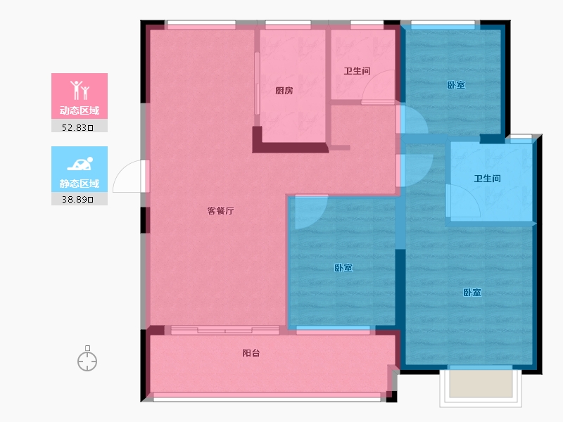 浙江省-绍兴市-合生杭州湾国际新城-82.00-户型库-动静分区