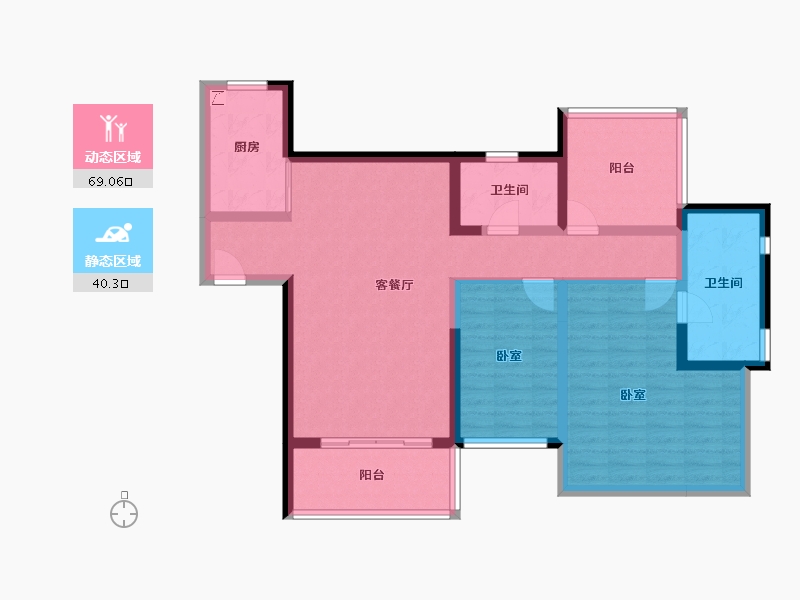 广东省-江门市-龍灣路九號-96.95-户型库-动静分区