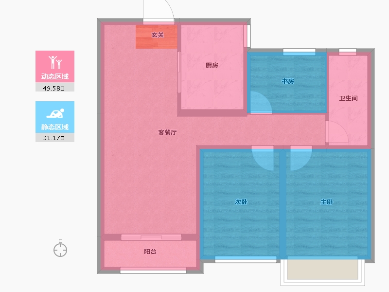 山东省-枣庄市-中兴世纪城-71.59-户型库-动静分区