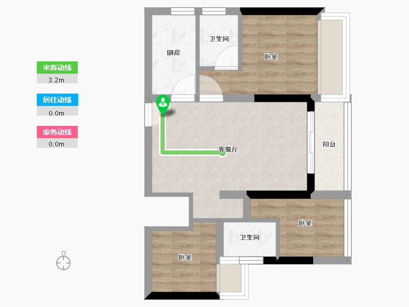 广东省-珠海市-碧桂园·濠月湾-46.88-户型库-动静线