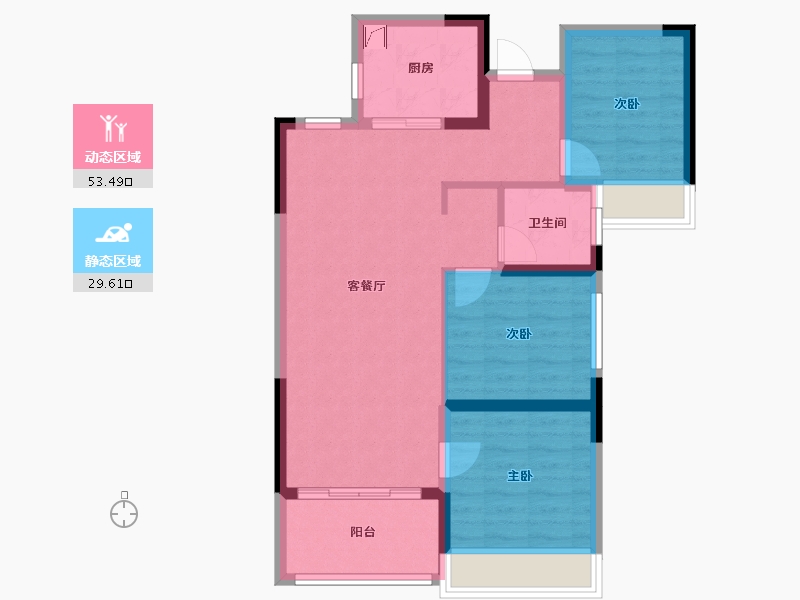 湖南省-湘潭市-福晟滨江花园-74.00-户型库-动静分区