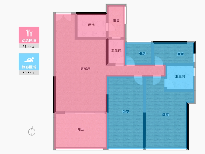 广东省-湛江市-威雅沿江半岛-131.98-户型库-动静分区