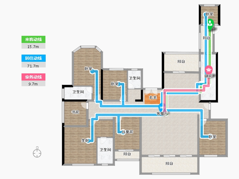 广东省-惠州市-中洲中央公园-236.06-户型库-动静线