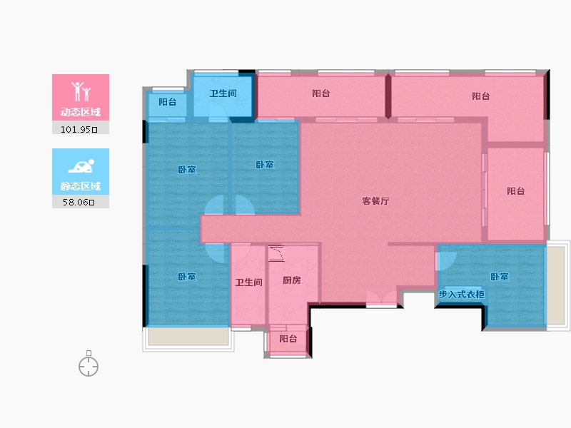 广东省-广州市-天健云山府-145.37-户型库-动静分区