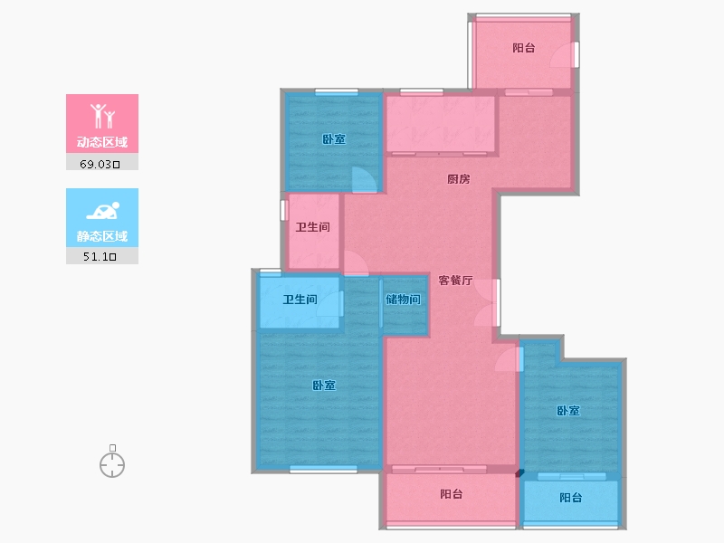 浙江省-温州市-海悦城钰园-108.01-户型库-动静分区