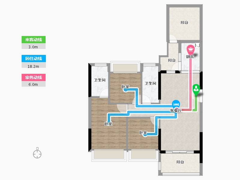 广东省-湛江市-龙悦公馆-89.00-户型库-动静线