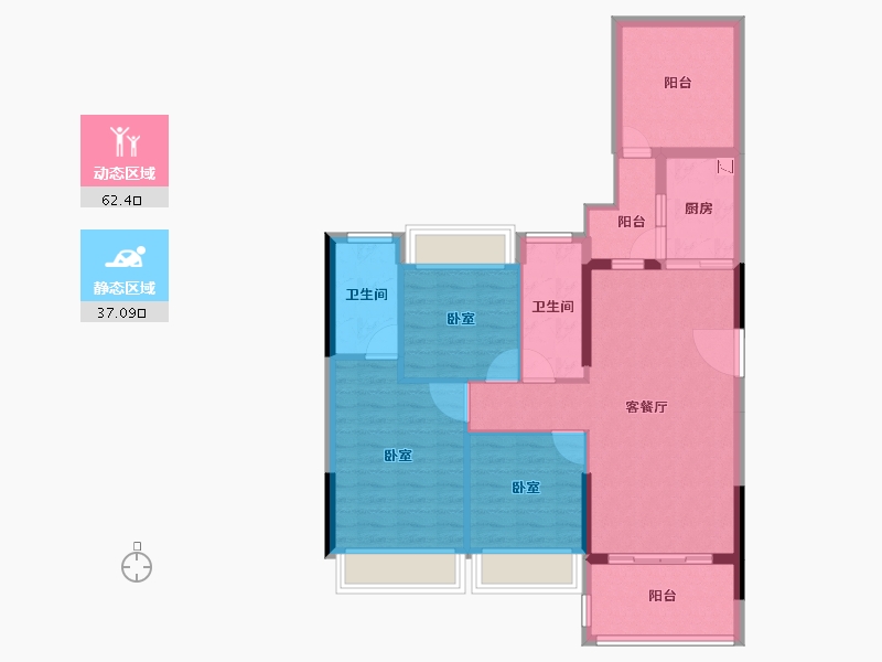 广东省-湛江市-龙悦公馆-89.00-户型库-动静分区