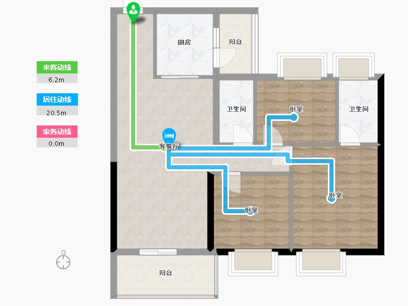 湖南省-株洲市-攸州碧桂园·攸州府-87.67-户型库-动静线