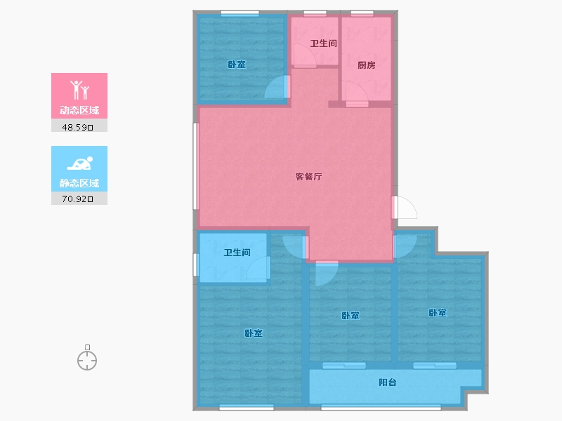 山东省-聊城市-民生冠宏智慧城-107.00-户型库-动静分区