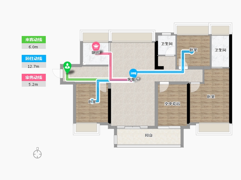 广东省-江门市-旭辉双龙台-98.67-户型库-动静线