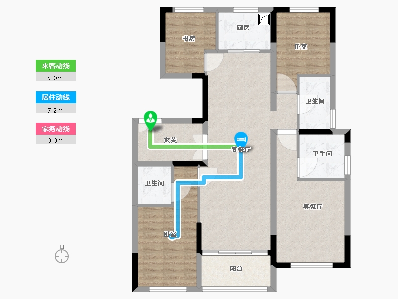 湖北省-武汉市-红星天铂-102.00-户型库-动静线