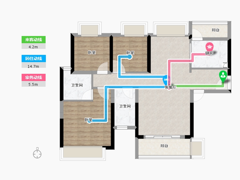 广东省-江门市-方圆月岛首府-83.06-户型库-动静线