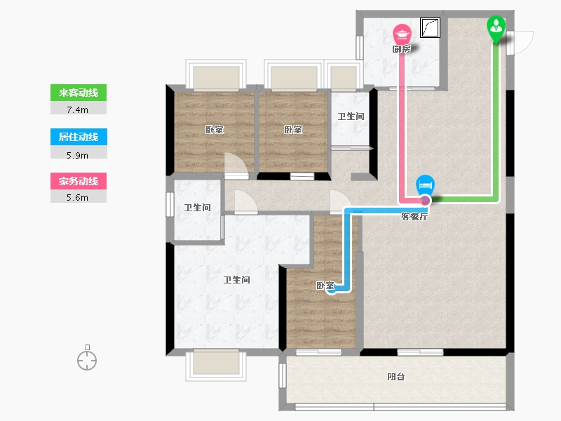 湖南省-株洲市-攸州碧桂园·攸州府-110.15-户型库-动静线