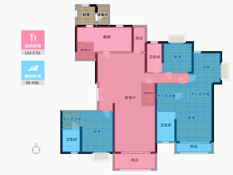 湖北省-武汉市-兴华尚都国际二期-195.15-户型库-动静分区