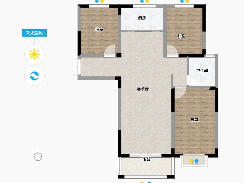 安徽省-六安市-御龙湾-95.27-户型库-采光通风