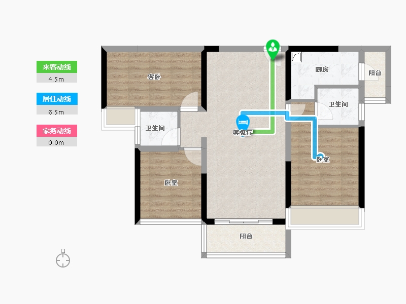 广东省-江门市-帕佳图·双子星广场-78.78-户型库-动静线