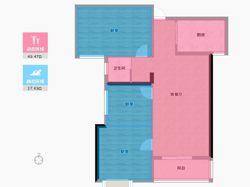 湖北省-黄石市-滨江国际-78.32-户型库-动静分区