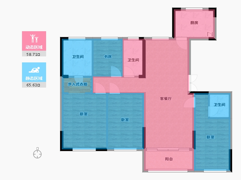 湖北省-武汉市-红星天铂-112.00-户型库-动静分区