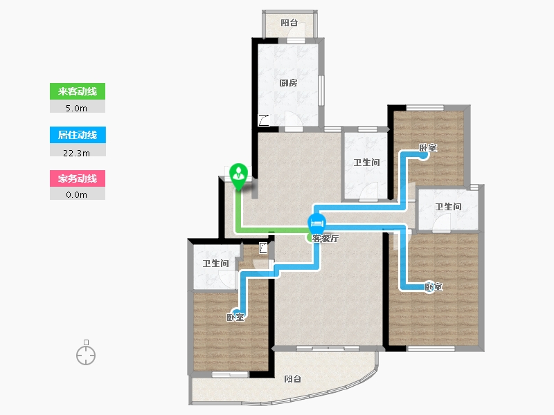 湖北省-武汉市-复星外滩中心-120.37-户型库-动静线